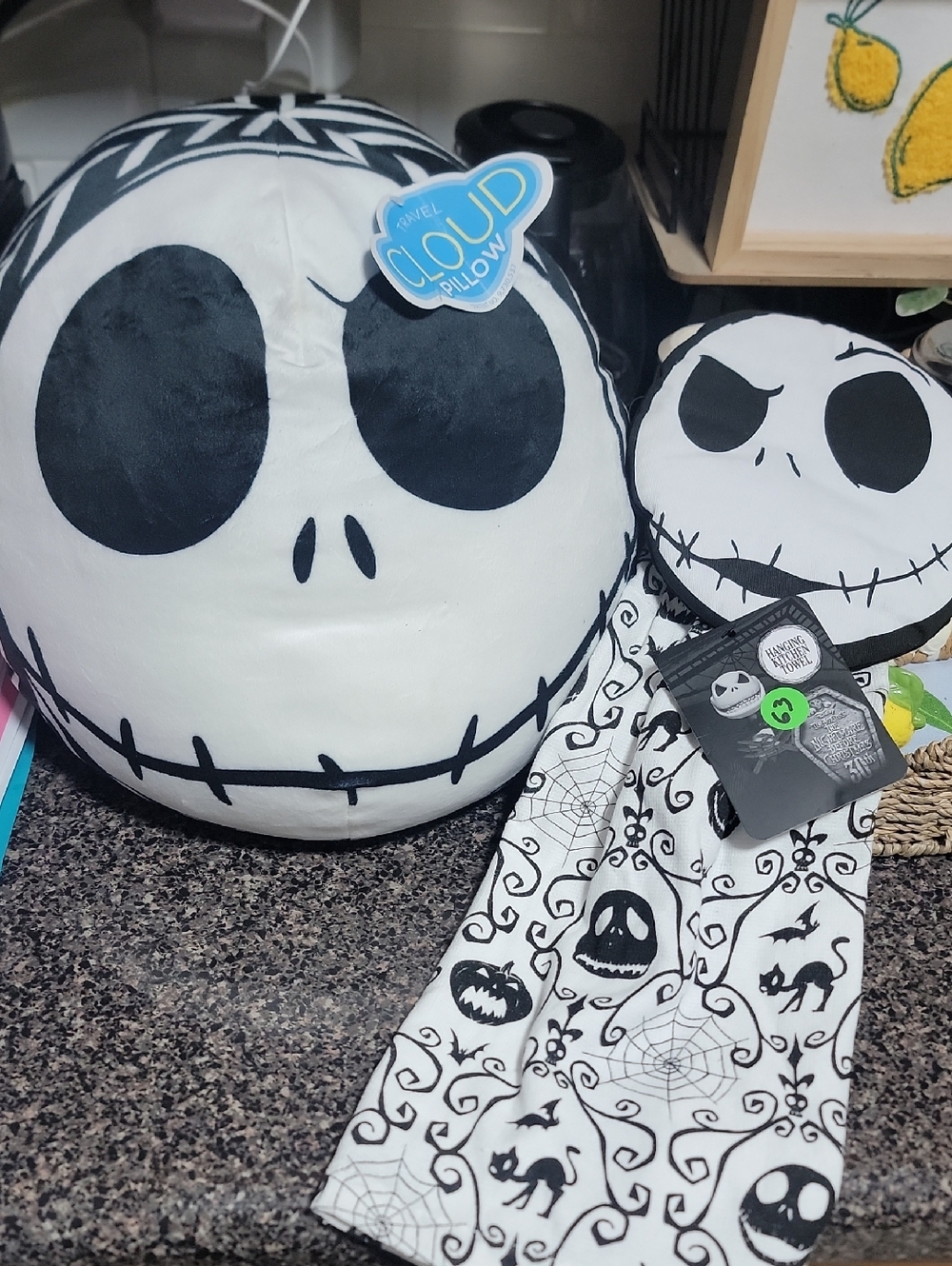 The Nightmare Before Christmas Jack Skellington Hanging Kitchen Towel/pillow💀🎃